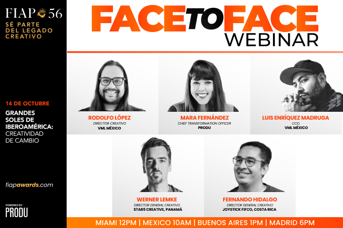 Descubre a los ganadores del FIAP 2025 y las ideas más innovadoras de la creatividad iberoamericana. Webinar gratuito con VML, Ogilvy y FIFCO. ¡Regístrate el 14/Oct!