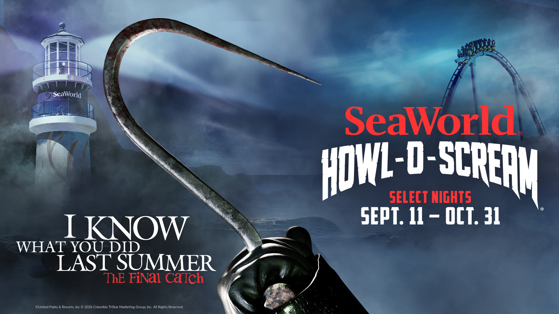 SeaWorld lleva ‘Sé lo que hiciste el verano pasado’ a Howl-O-Scream 2026